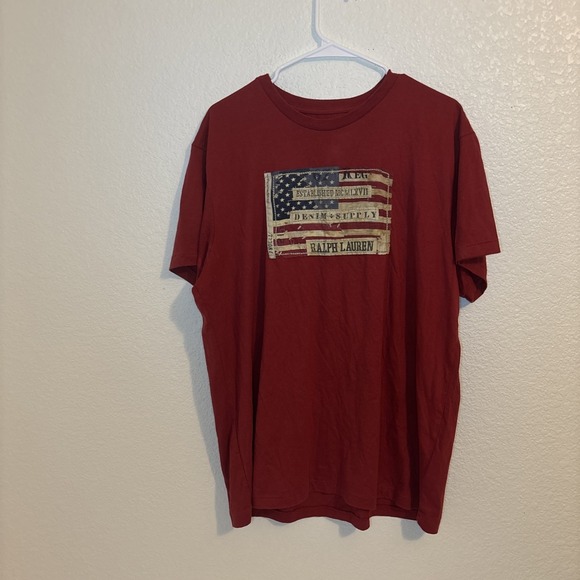 Denim & Supply Ralph Lauren Other - Denim Supply Ralph Lauren Distressed American Flag T-Shirt XL Single‎ Stitch